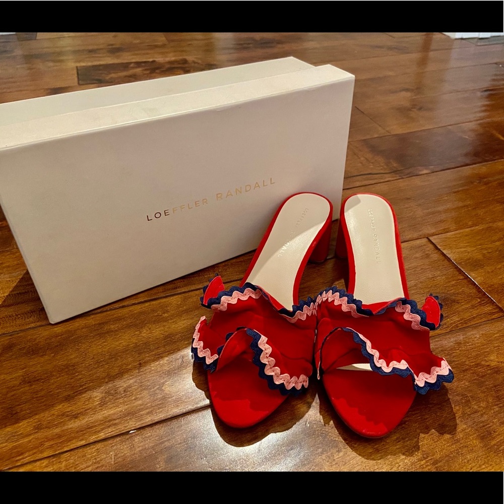 Brand New 👠 Loeffler Randal Vera Sandals Red 6.5